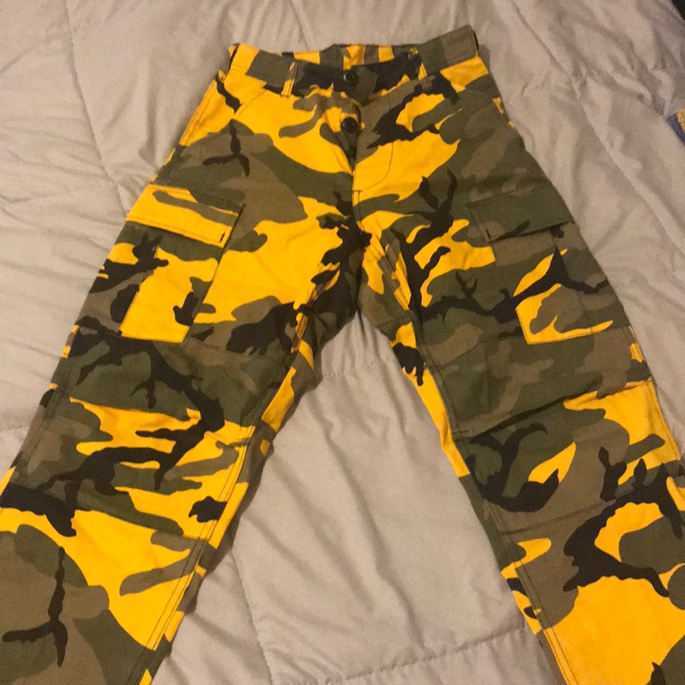 Yellow camo pants